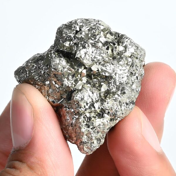 HindCraft Genuine Pyrite Crystal Cluster - 40 to 80 Grams, Raw Mineral for Wealth Attraction, Energy Healing, & Positive Vibrations - Perfect Gemstone for Meditation, Manifestation, & Home Décor