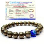 Natural pyrite bracelet, Pyrite beaded jewelry, Pyrite beads bracelet,