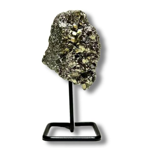 REBUY Golden Pyrite Raw Rough Cluster Stone/Peru | Natural Healing Crystal Gemstone for Financial Growth, Prosperity, Motivation, and Productivity