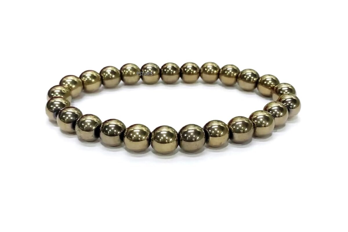 Pyrite bracelet, Pyrite chakra bracelet, Pyrite crystal healing,