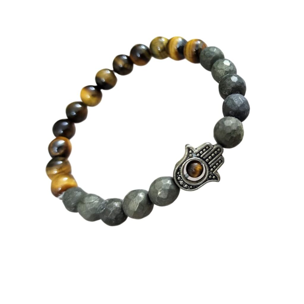 Natural pyrite bracelet, Pyrite beaded jewelry, Pyrite beads bracelet,