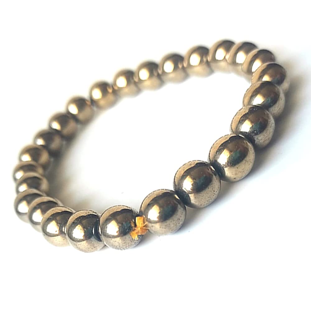 Handmade pyrite bracelet, Healing crystal bracelet, Men pyrite bracelet,