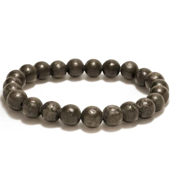 Arihant Gems and Jewels® 8mm Raw Pyrite Bracelet | Certificate of Authenticity | Attracts Wealth, Boosts Confidence | Astrological Healing Bracelet for Men and Women | Expertly Crafted with Healing Crystals.