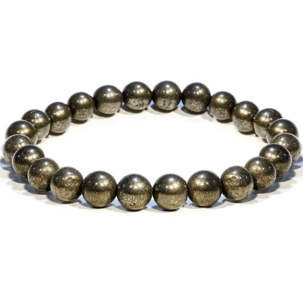 Elastic pyrite bracelet, Gold pyrite bracelet, Handmade pyrite bracelet,