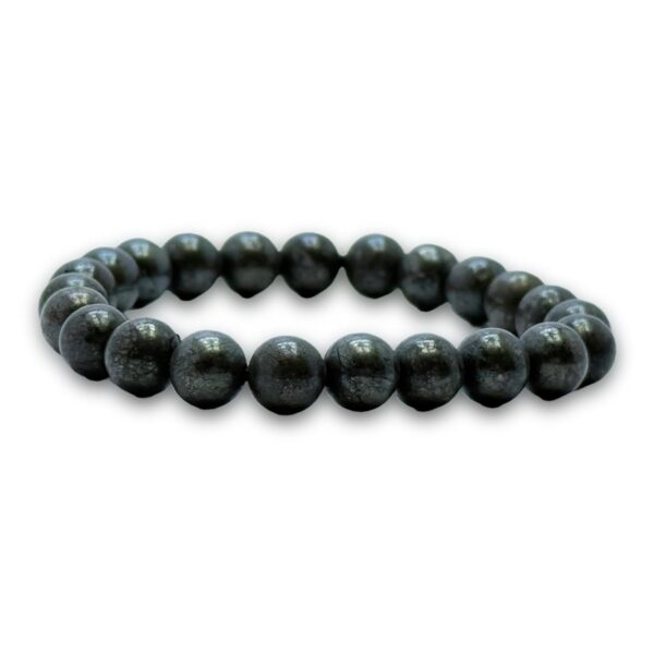 Pyrite Bracelet Reiki Healing Crystals Stone 8 mm Round Bead Bracelet for Unisex
