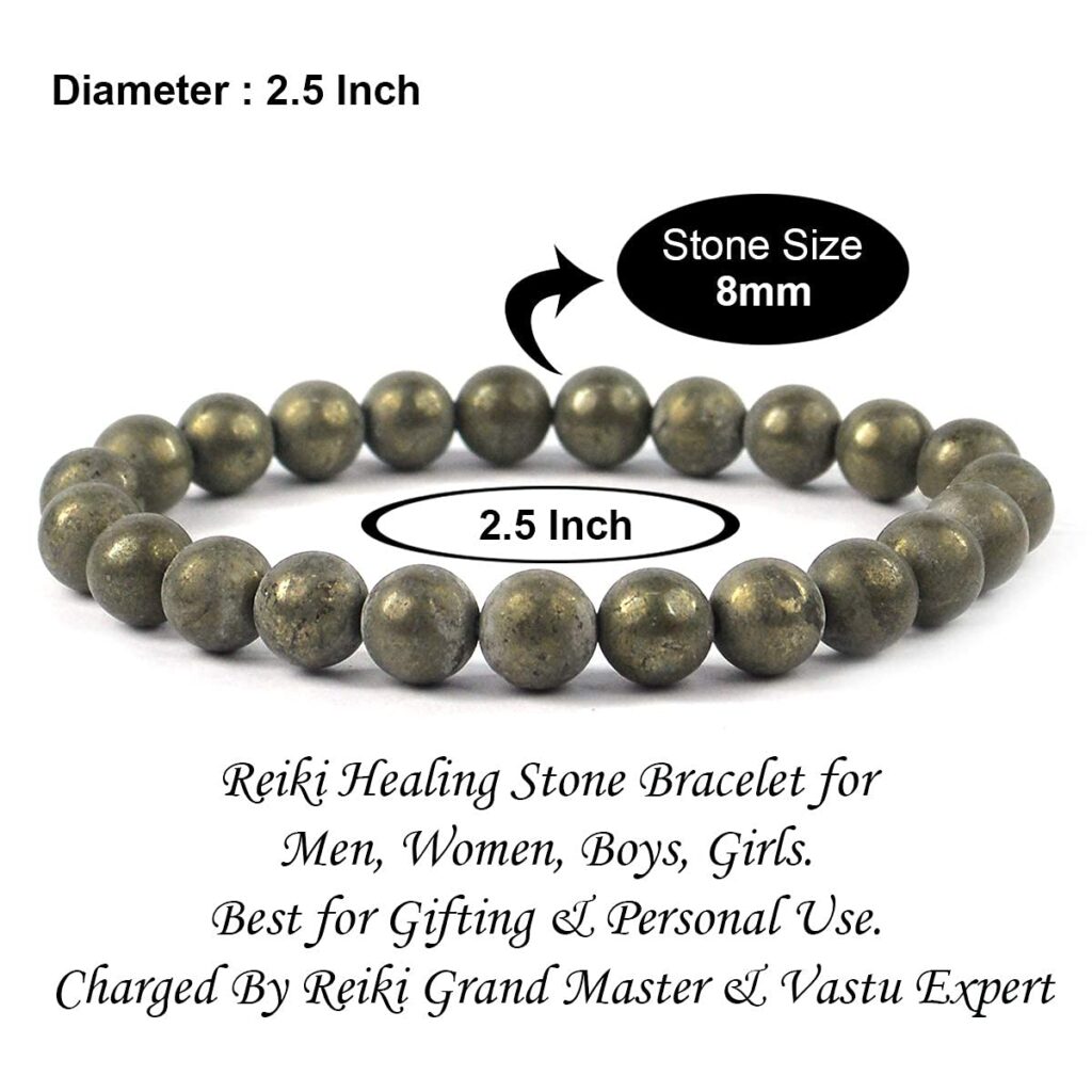 Handmade pyrite bracelet,Gold pyrite bracelet,Elastic pyrite bracelet,
