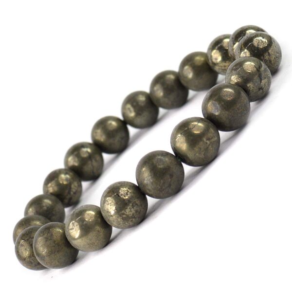 Reiki Crystal Products With Pyrite Bracelet For Unisex Adult (gold)