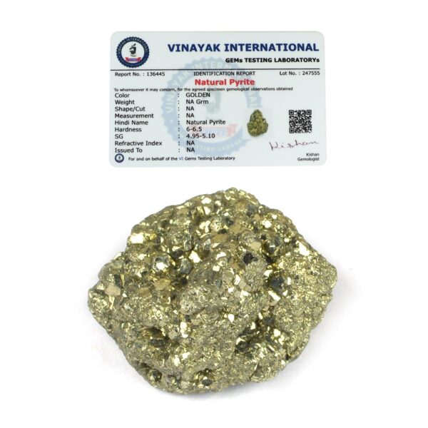 Reiki Crystal Products Natural Pyrite Raw/Rough Cluster/Peru Pyrite for Healing/Vastu/Gifts/Wealth, Attracts Business Luck. 30 to 50 Grams