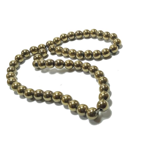 Pyrite Stone Line Beads for Reiki Healing and Crystal Healing Stone.