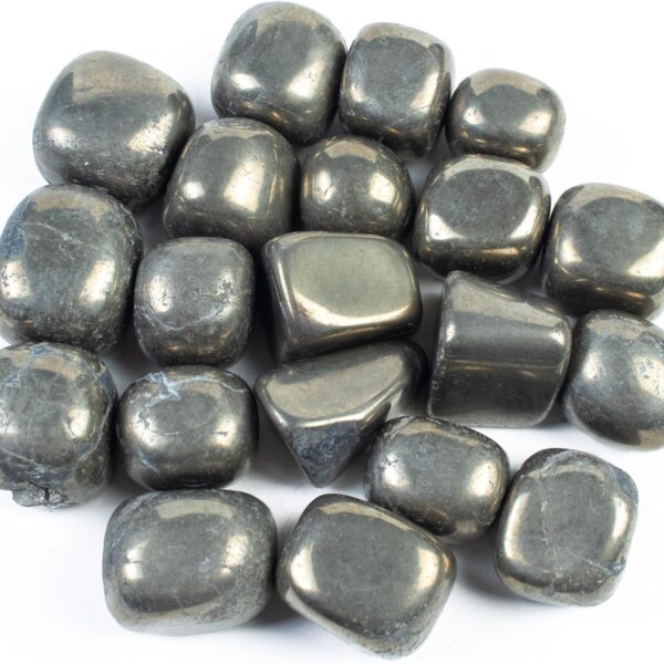 REBUY Golden Pyrite Tumble Reiki Healing Stones Crystal Healing Tumble Stones Weight 100 Grams