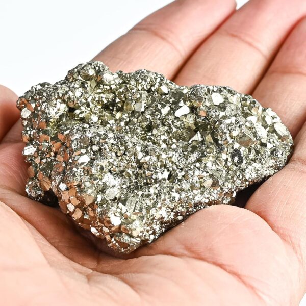 Natural Pyrite Stone for Wealth (40-80g) - Authentic Mineral Specimen, Money-Attracting Healing Crystal, Raw Cluster for Abundance, Manifestation, and Reiki - Boost Positive Energy & Prosperity