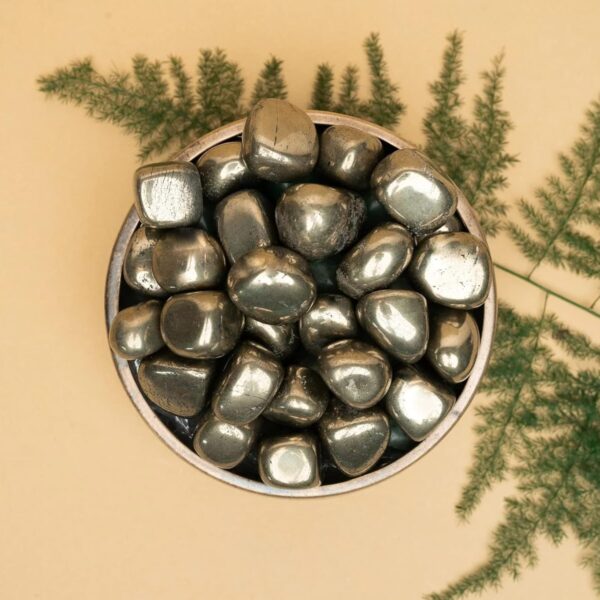 Divine Pyrite Power Original Crystal Tumble for Wealth Attraction, Money & Prosperity (Value Pack of 2)