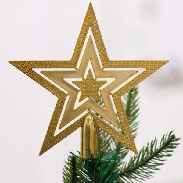 TIED RIBBONS Christmas Tree Topper Star Golden for Tree Decorations - Xmas Tree Decoration - Christmas Decorations Items for Home