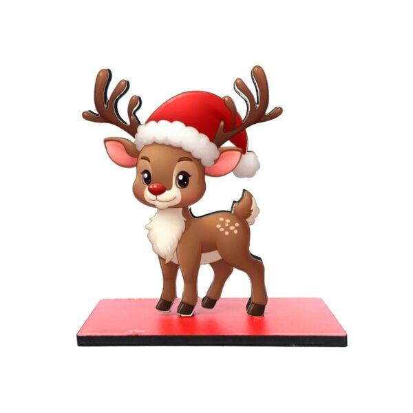 Deer 4mm MDF Tabletop showpiece, Christmas Gift, Christmas Decoration Item for Home