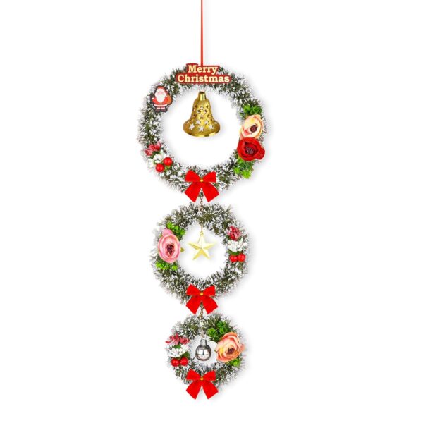 India Designer Christmas Wreath - length21Inch, Width 8inch - (Black Pine, 1 Pcs)