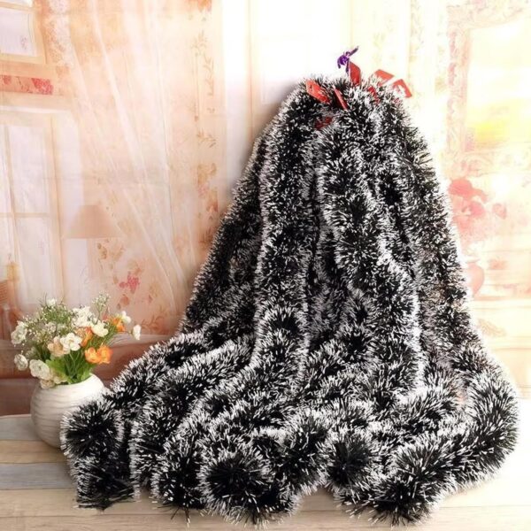 CraftVatika Set of 3 Snow Garland for Christmas Tree Decoration Ornaments Tinsel Snow Garlands for Xmas Home - Christmas Decorations Items Home Office Railing Decor Xmas Gift Hanging - (6 Ft Length)