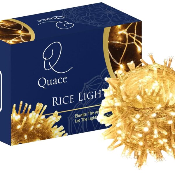 Quace 12 Meter (36 Feet) Decorative 42 Warm White LED String Light Plug for Indoor & Outdoor Decorations,String Lights for DIY, Party, Home Decor, Christmas, Diwali