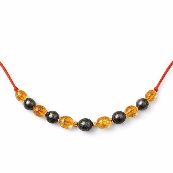 Citrine Pyrite Crystal Rakhi – Success & Abundance Rakhi for Confidence, Wealth & Positive Energy