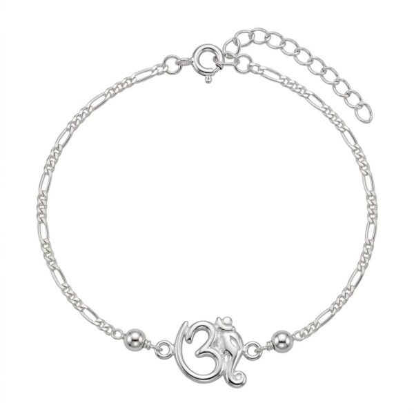 Parnika Pure 925 Sterling Silver Ganesha Rakhi for Brother | Hallmarked Silver Rakhi Bracelet for Bhaiya | Raksha Bandhan Gift