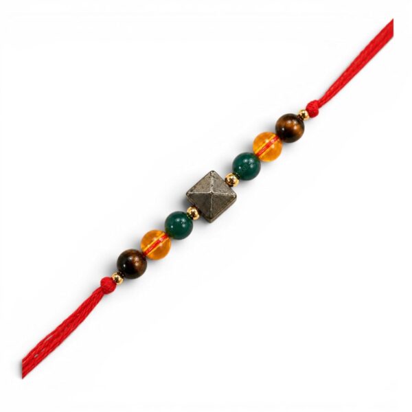 Gemstone Rakhi for Brother with Natural Crystal Stone