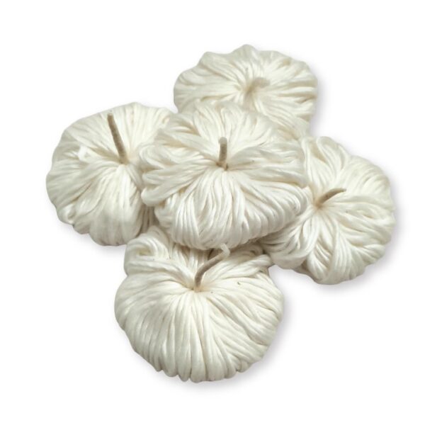 365 Diya batti | 365 Wicks for Karthika masam | Pack of 5 | Flower Diya Batti for Pooja Aarti Off White | Pooja Wicks Vathulu Vattulu