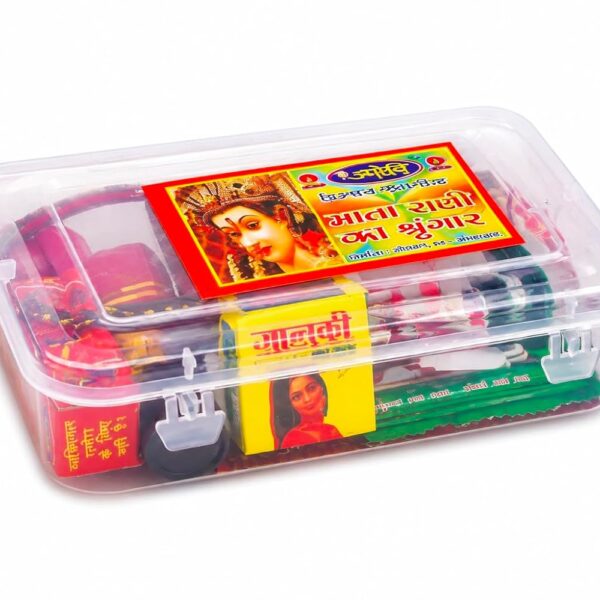 Parkash Store - MATA Rani 16 Shringar | Navratri MATA Beautiful 16 Shringar Kit | Suhag Kit | Devi Solah Shringhar | Multiple Items Box Package (16 Items)