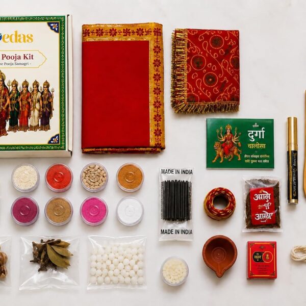 Navratri Pooja Kit | Complete Maa Durga Puja Samagri with 36 Essential Items | Ready-to-Use Navratri Worship Kit for Home, Temple, Durga Puja, Ashtami, Navami & Festive Rituals