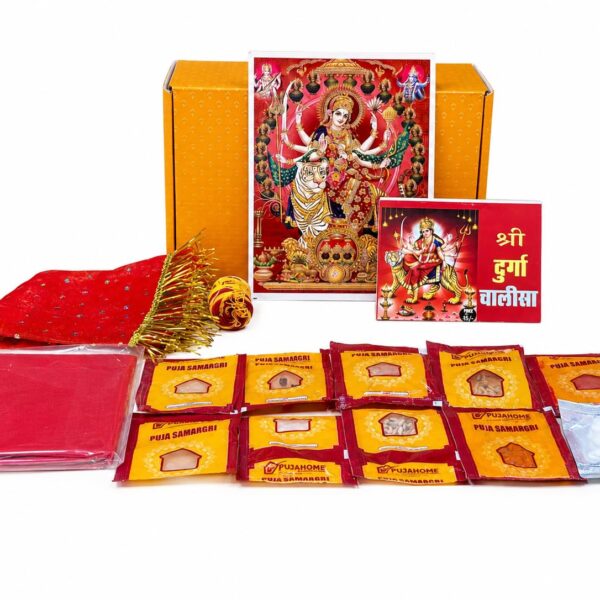 Navratri Puja Samagri Kit-15 Items | Ghat Sthapna Poojan Kit for Maa Laxmi, Ambe, Durga | Durga Pooja Kit | Navratri Special