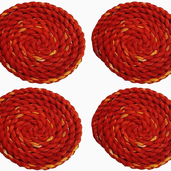 Indian Art & Crafts Akhand Jyot Batti for Pooja Navratri Special Long Lambi Puja Aarti Kalave Akhand Jyot Cotton Wicks Batti for Diya Tample Mandir Pooja Oil Lamp| Pack of 12 | Size (22.4 Inch)