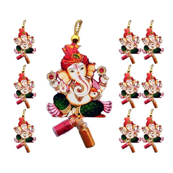 Match Made Haldi Kumkum with Lord Ganesh | Traditional Sankranti & Pasupu Thamboolam Return Gifts for Wedding & Pooja | Diwali, Navratri Festive Gifts (10)
